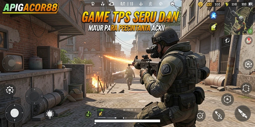 Tampilan gameplay seru dari APIGACOR88 dalam mode TPS.