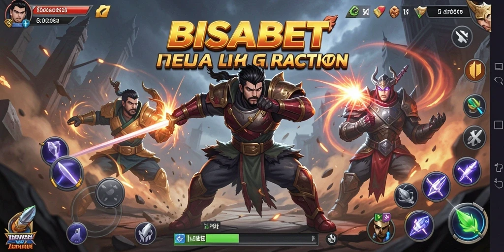 Tampilan menarik dari gameplay pertarungan action BISABET.
