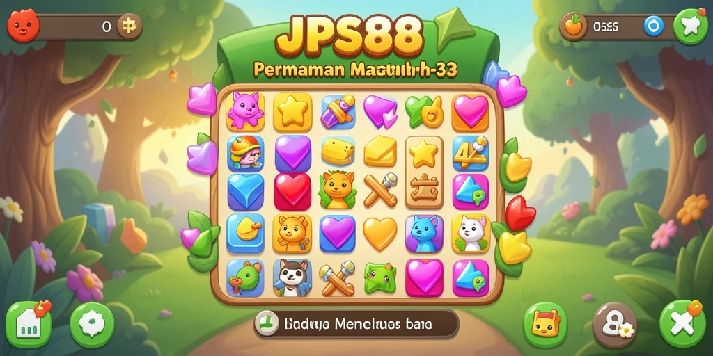 Tampilan gameplay JPS88 dengan objek berwarna cerah yang memikat.