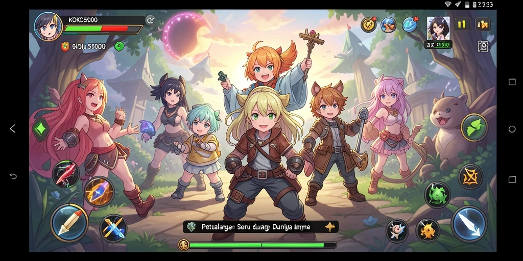 Tampilan gameplay KOKO5000 yang epik dan penuh aksi.