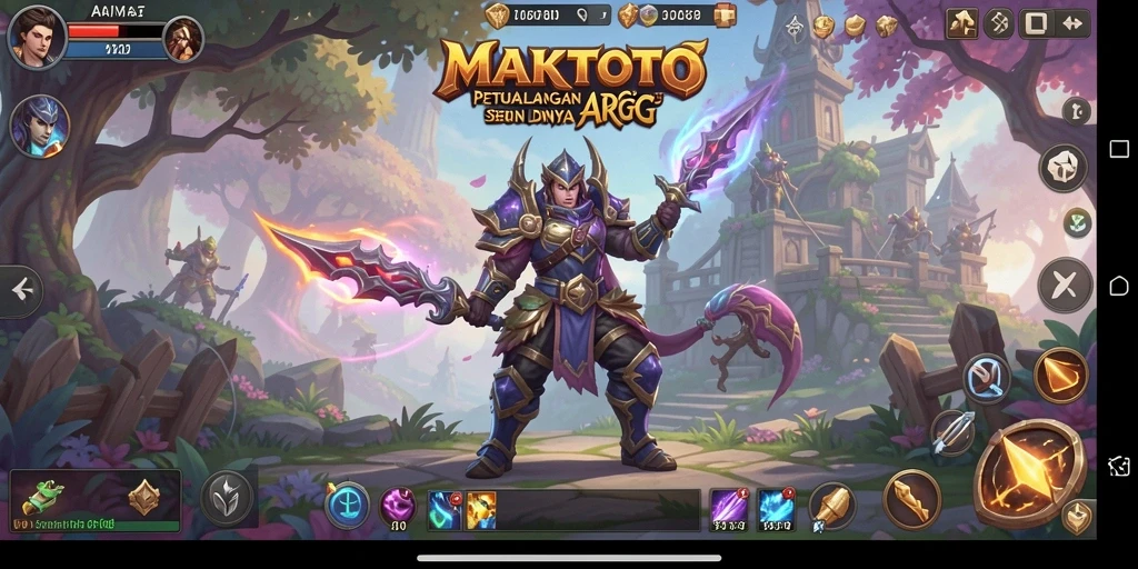 Tangkapan layar menampilkan grafis menakjubkan dalam gameplay ARPG MAKTOTO.