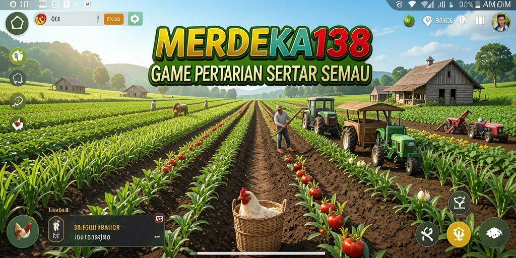 Tampilan menarik dari gameplay MERDEKA138 yang menunjukkan proses bertani.