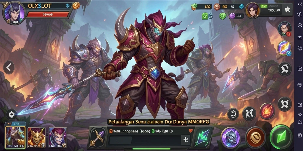 Tampilkan gameplay mendebarkan OLXSLOT dalam dunia MMORPG.
