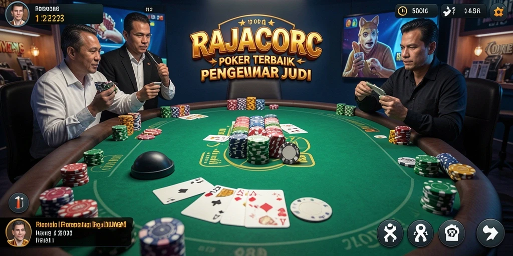Tampilan menarik dari permainan Poker di RAJACORC.