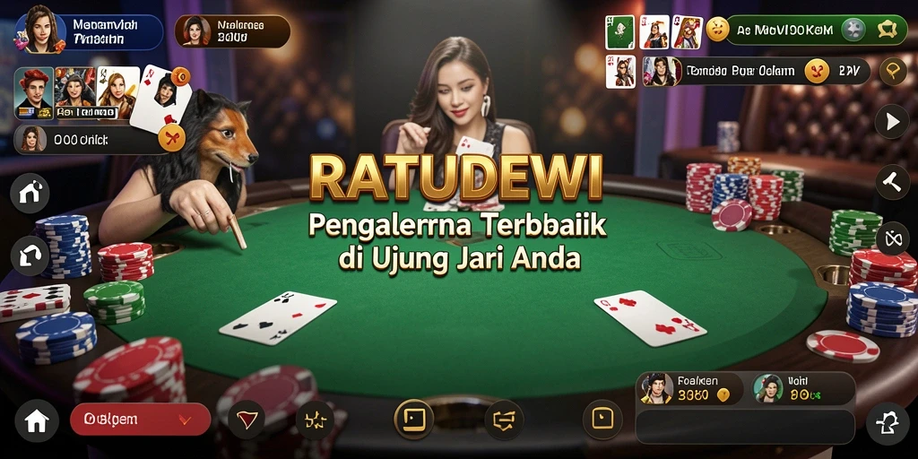Tampilan gameplay poker yang mendebarkan di RATUDEWI