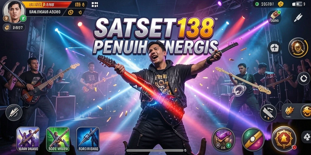 Screenshot utama SATSET138 menampilkan gameplay musik yang dinamis.