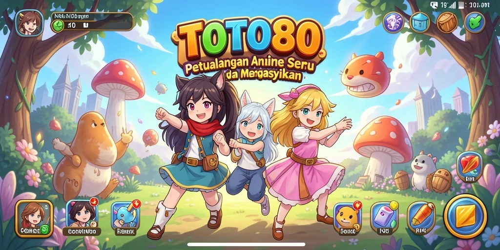 Screenshot gameplay TOTO80 yang menampilkan karakter anime yang dinamis dan aksi seru.