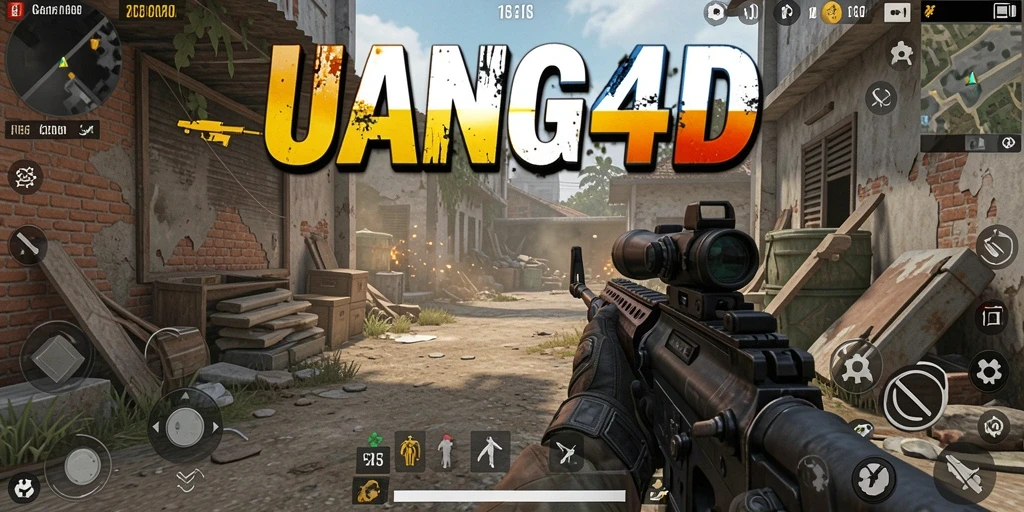 Tampilan gameplay menegangkan dalam UANG4D saat pertempuran sengit.